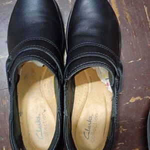 Clarks Women's Black Leather Shoes